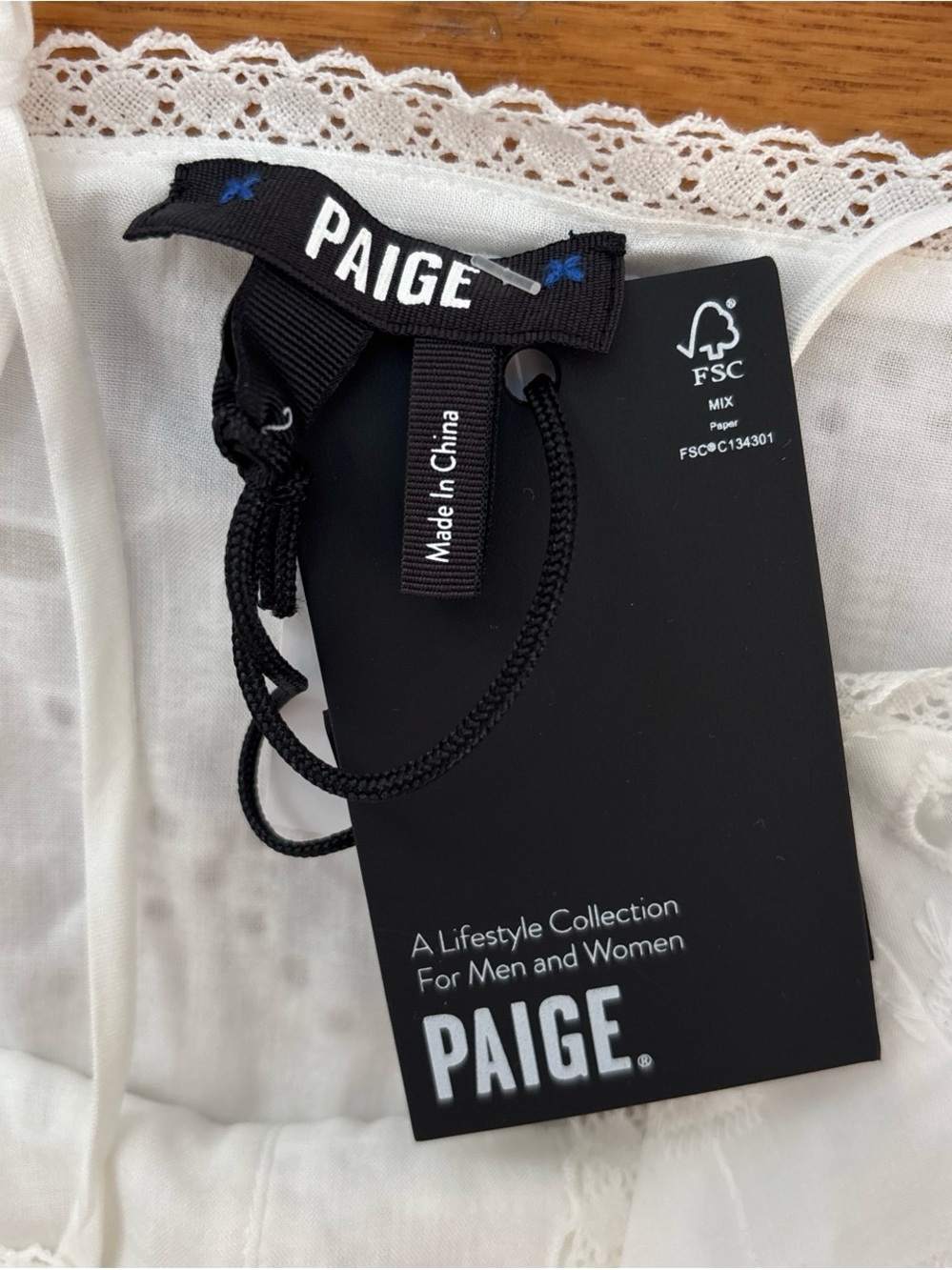 PAIGE White Eyelet Dress with Lace Trim - Picture 7 of 10